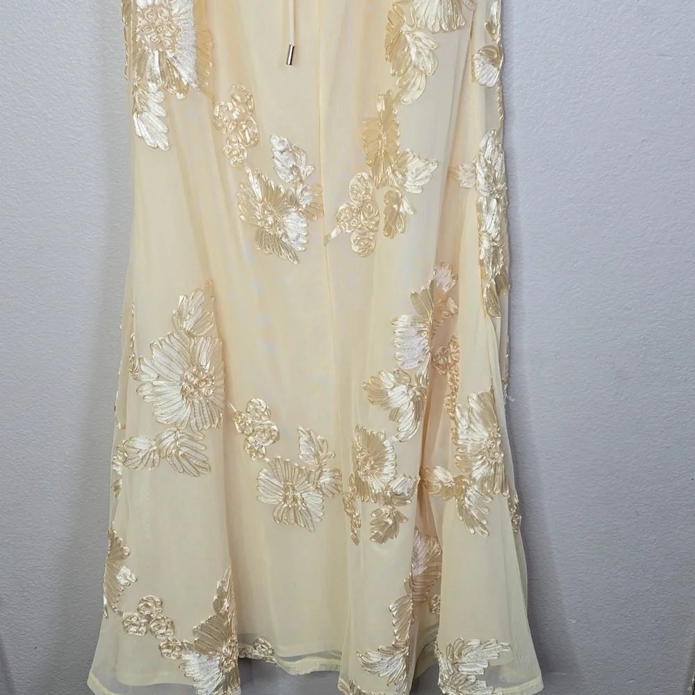 Babyboo Nefertiti Elegant Floral Shaped Ribon Embroidered Underwire Maxi Dress L - Picture 11 of 14